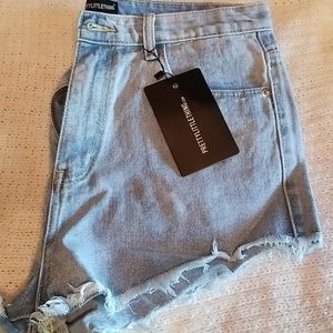Pretty little thing denim cutoffs UK 12 USA8